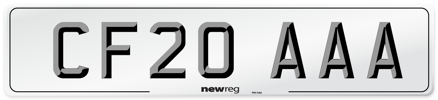 CF20 AAA Number Plate from New Reg